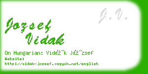 jozsef vidak business card